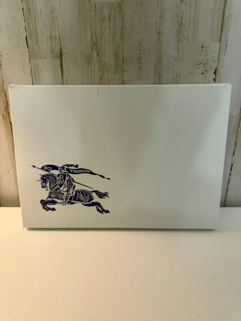 Burberry Prorsum Gift Box w/ Lid White Large 14in + Red Plaid Tissue Paper